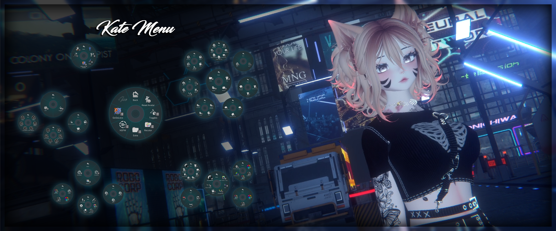 Kate (Female) Radial Menu Toggles